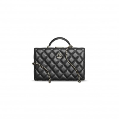 CHANEL MASTER 24K LAMBSKIN QUILTED BOX BAG AS5168 (22*15*7.5cm)